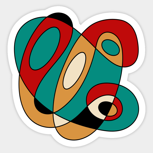 Surreal Amoeba #7 (Miro Inspired) Sticker by n23tees